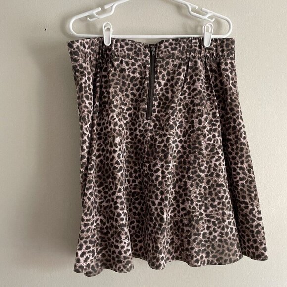 Torrid Women 0/L Leopard Print High Waist Mini Twill Pleated Skater Skirt NWT - Picture 6 of 12